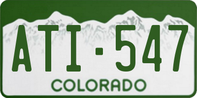 CO license plate ATI547