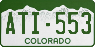 CO license plate ATI553