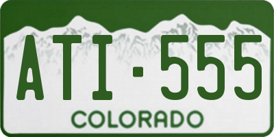 CO license plate ATI555