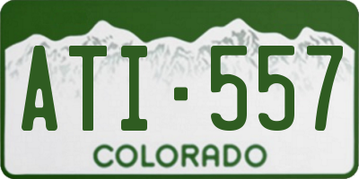 CO license plate ATI557