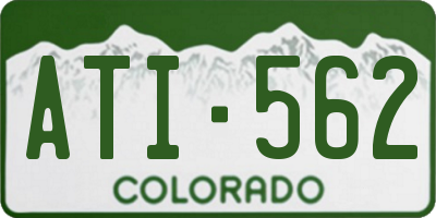CO license plate ATI562