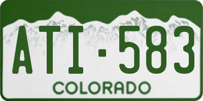 CO license plate ATI583