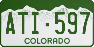 CO license plate ATI597