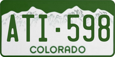 CO license plate ATI598