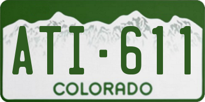 CO license plate ATI611