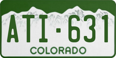 CO license plate ATI631