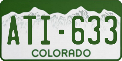 CO license plate ATI633