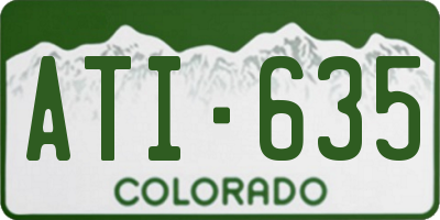 CO license plate ATI635