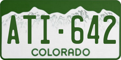 CO license plate ATI642