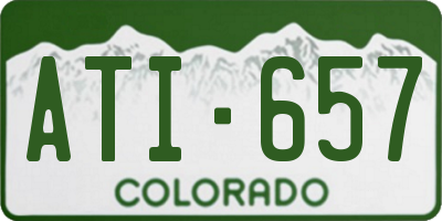 CO license plate ATI657