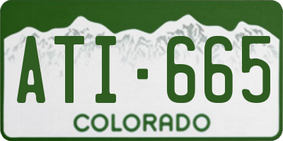 CO license plate ATI665