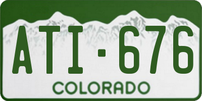 CO license plate ATI676