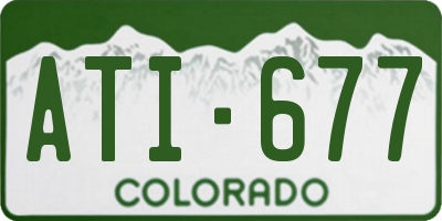CO license plate ATI677