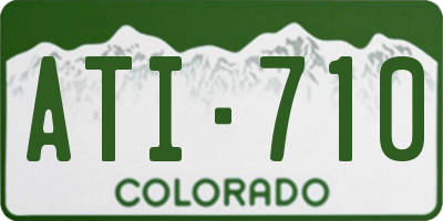 CO license plate ATI710