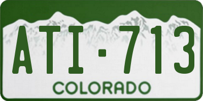 CO license plate ATI713