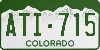 CO license plate ATI715