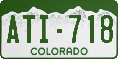 CO license plate ATI718