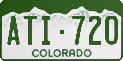 CO license plate ATI720
