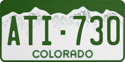 CO license plate ATI730