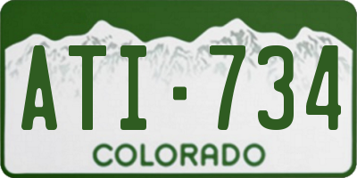 CO license plate ATI734