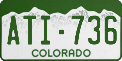CO license plate ATI736