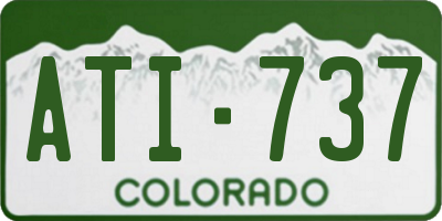 CO license plate ATI737