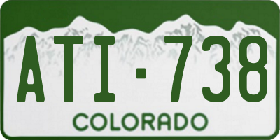 CO license plate ATI738