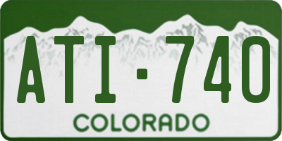 CO license plate ATI740