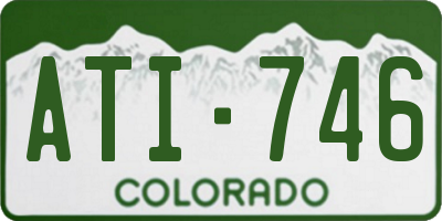 CO license plate ATI746