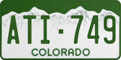 CO license plate ATI749