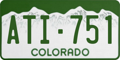 CO license plate ATI751