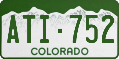 CO license plate ATI752