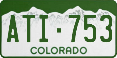 CO license plate ATI753