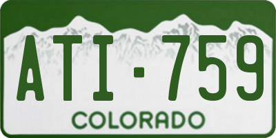 CO license plate ATI759