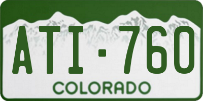 CO license plate ATI760