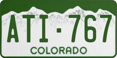 CO license plate ATI767