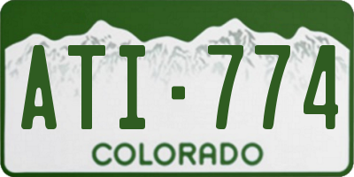 CO license plate ATI774