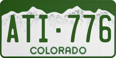 CO license plate ATI776