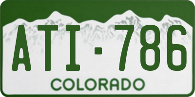 CO license plate ATI786