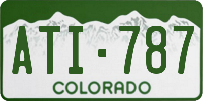 CO license plate ATI787