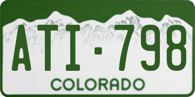 CO license plate ATI798