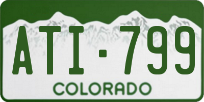 CO license plate ATI799