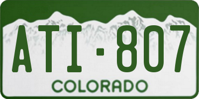 CO license plate ATI807