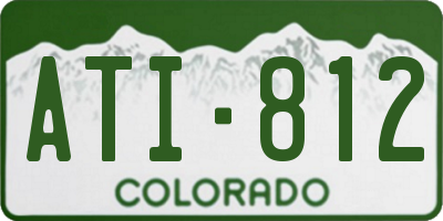 CO license plate ATI812