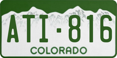 CO license plate ATI816
