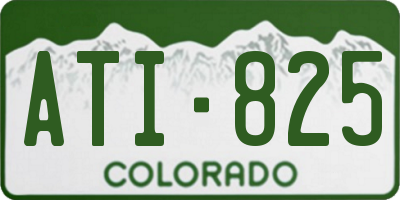 CO license plate ATI825
