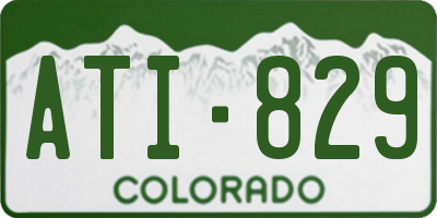 CO license plate ATI829