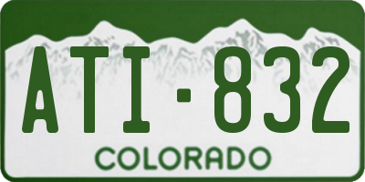 CO license plate ATI832