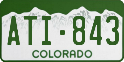 CO license plate ATI843