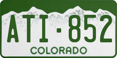 CO license plate ATI852